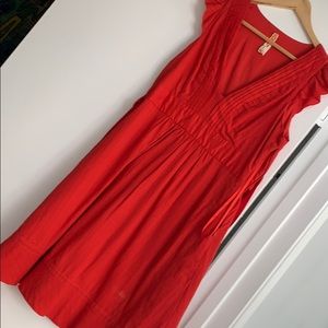 Red knit dress by Maeve